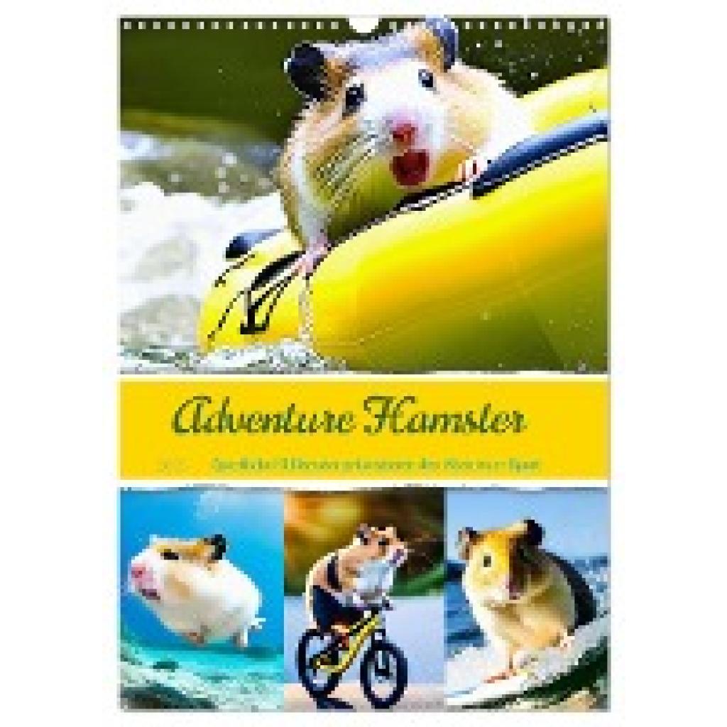 Schimak, Fred: Adventure Hamster - Sportliche KI Hamster präsentieren den Abenteuer-Sport (Wandkalender 2025 DIN A3 hoch