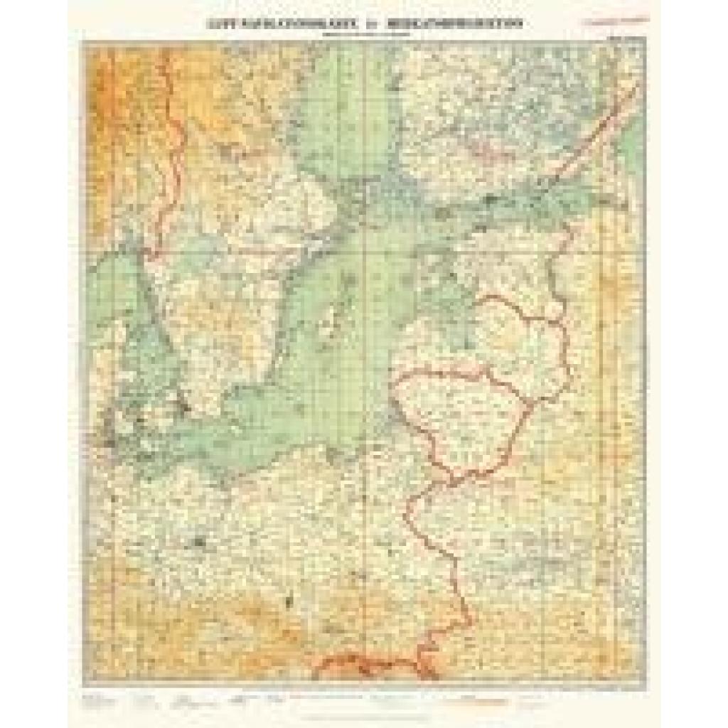 LUFT-NAVIGATIONSKARTE: Ostsee-Ostseeländer 1940 (Plano)