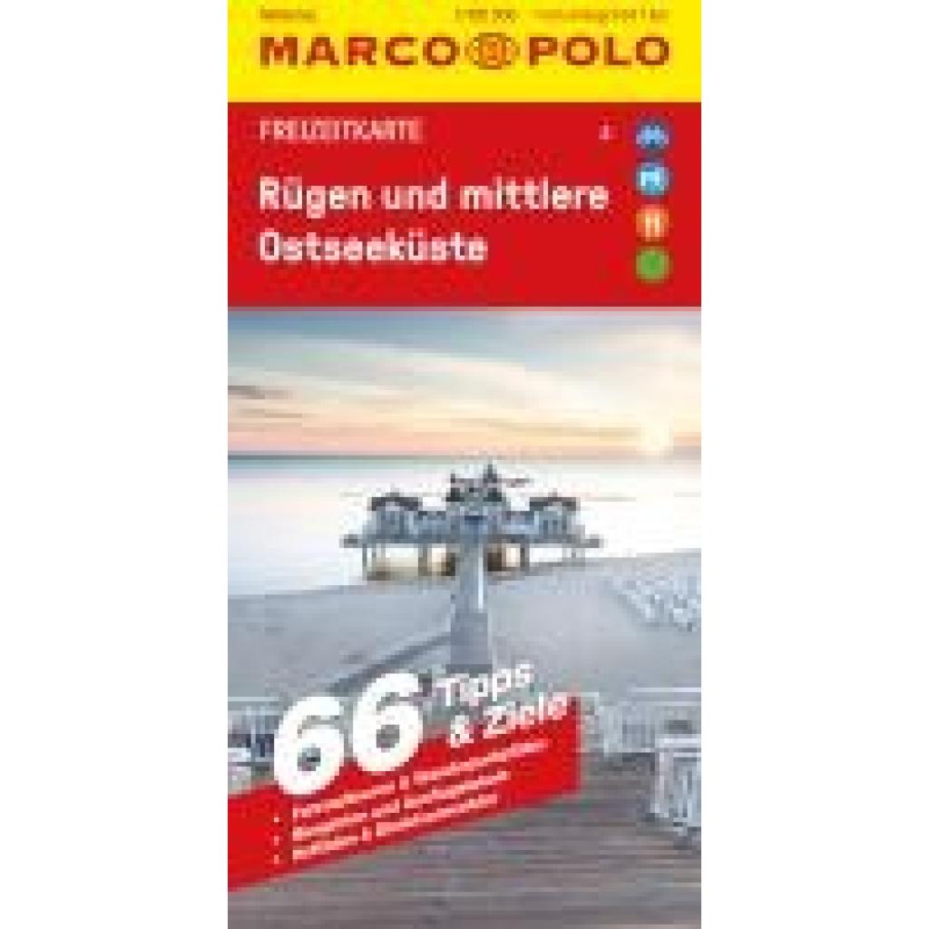 MARCO POLO Freizeitkarte 4 Rügen und mittlere Ostseeküste 1:100.000