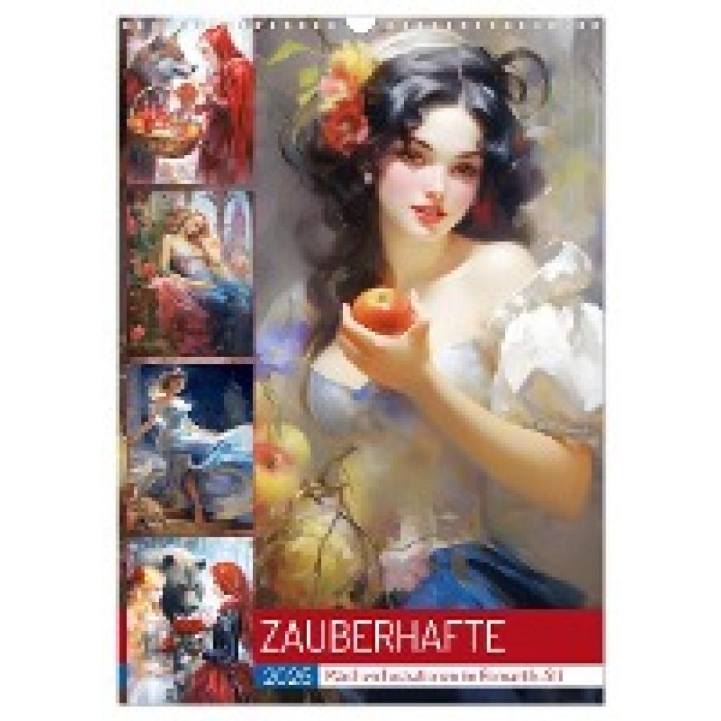 Hurley, Rose: Zauberhafte Märchenillustrationen im Romantik-Stil (Wandkalender 2025 DIN A3 hoch), CALVENDO Monatskalende