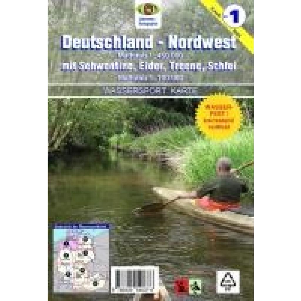 9783929540376 - Wassersport-Wanderkarte   Deutschland Nordwest für Kanu- und Rudersport - Erhard Jübermann Karte (im Sinne von Landkarte)