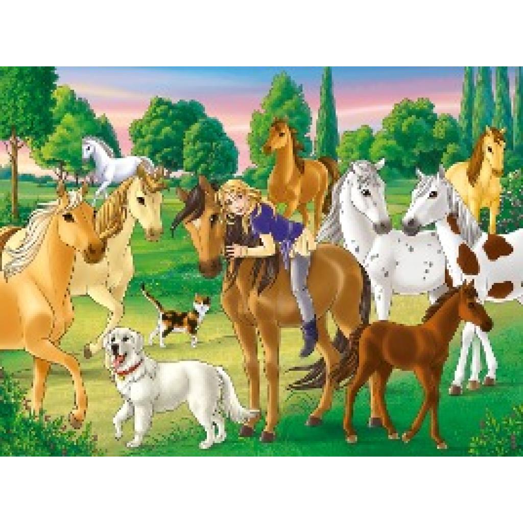 Ravensburger Kinderpuzzle 12004009 - Lissy und Arcado auf der Koppel - 300 Teile XXL Lissy Puzzle für Kinder ab 9 Jahren