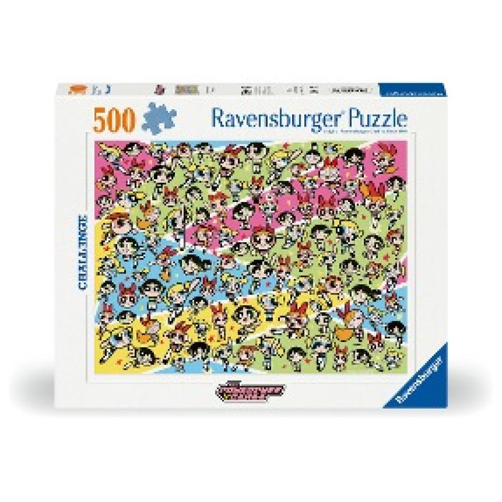 Ravensburger Puzzle 12001036 - Powerpuff Girls Challenge - 500 Teile Powerpuff Girls Challenge Puzzle für Erwachsene und