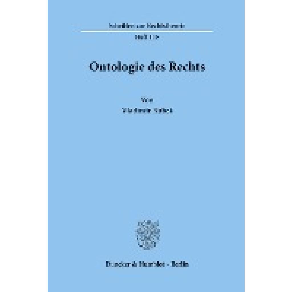Kube¿, Vladimír: Ontologie des Rechts.