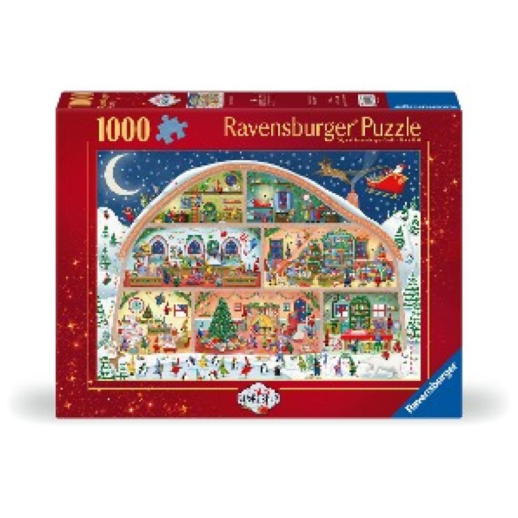 Ravensburger Werkstatt des Weihnachtsmanns 1000 Teile Puzzle