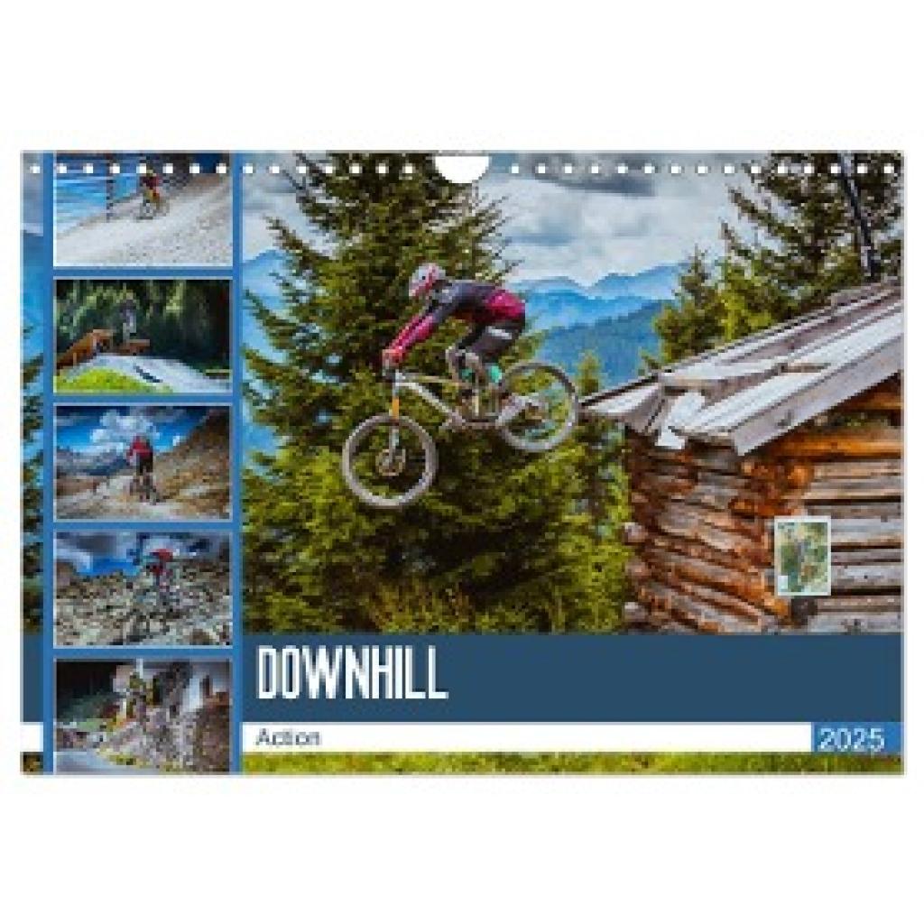 Meutzner, Dirk: Downhill Action (Wandkalender 2025 DIN A4 quer), CALVENDO Monatskalender