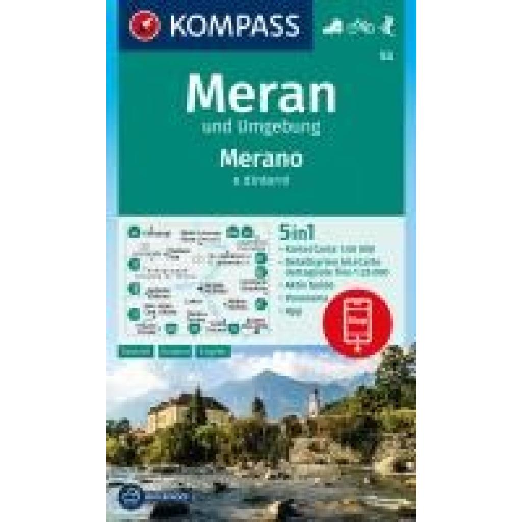 KOMPASS Wanderkarte 53 Meran und Umgebung / Merano e dintorni 1:50.000