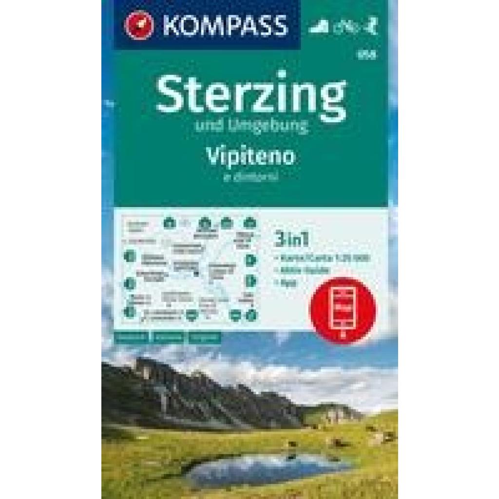 KOMPASS Wanderkarte 058 Sterzing und Umgebung, Vipteno e dintorni 1:25.000