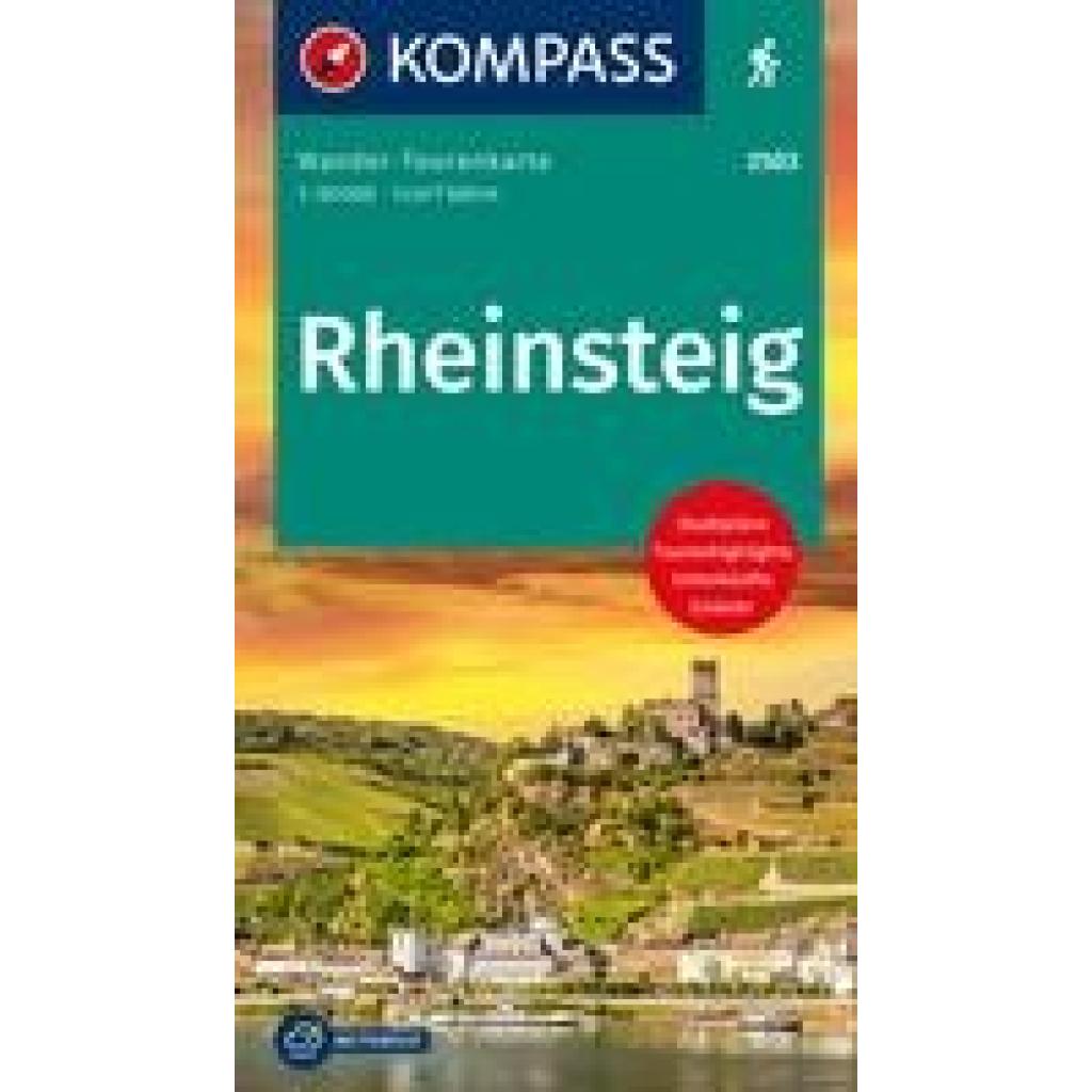 KOMPASS Wander-Tourenkarte Rheinsteig 1:50.000