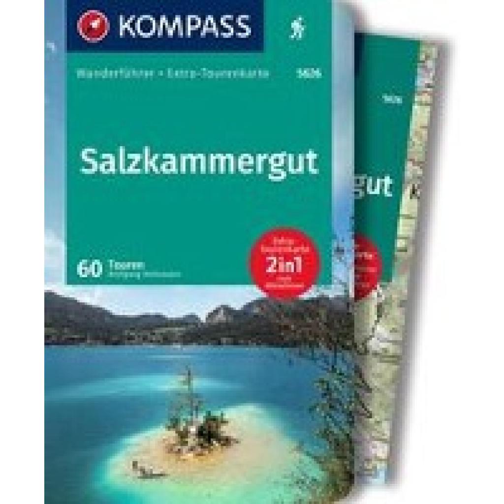 Heitzmann, Wolfgang: KOMPASS Wanderführer Salzkammergut, 60 Touren mit Extra-Tourenkarte