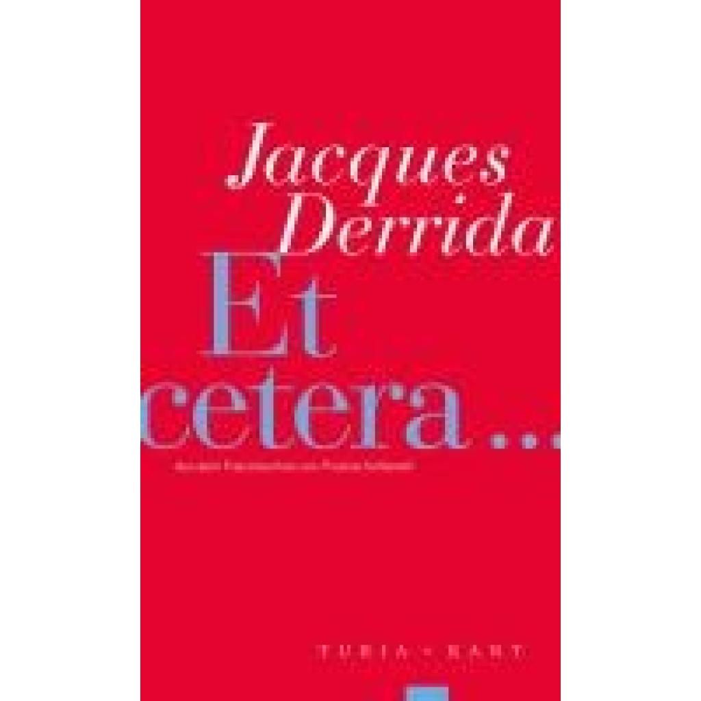 9783985141012 - Et cetera - Jacques Derrida Taschenbuch 9783985141012 - Et cetera - Jacques Derrida Taschenbuch