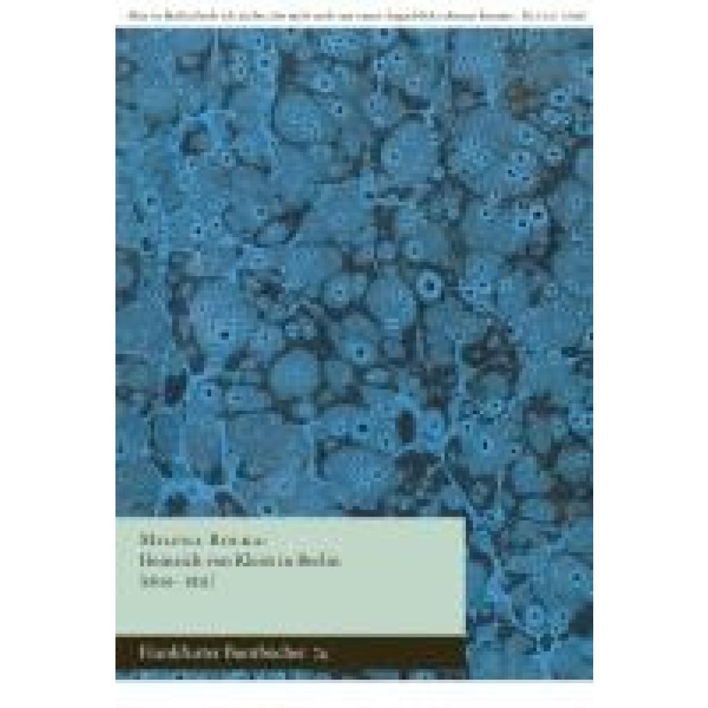 9783969820933 - Heinrich von Kleist in Berlin [1800-1811] - Milena Rolka