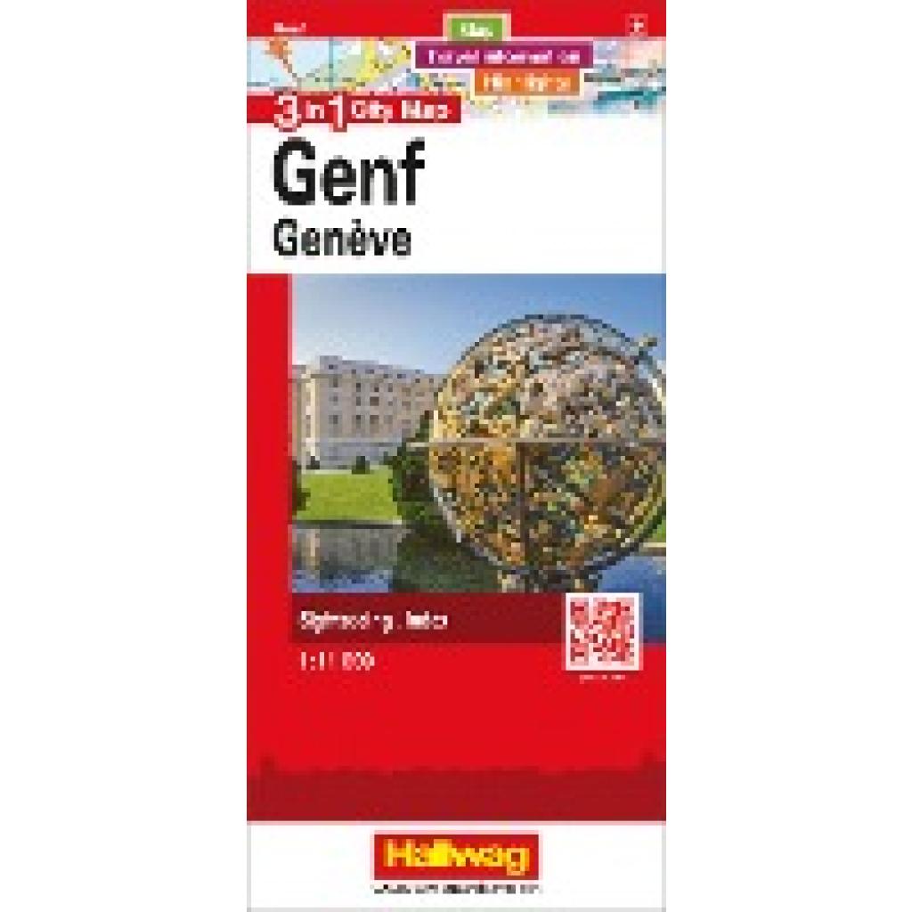 9783828308718 - Hallwag City Map 3 in 1   3 in 1 City Map Genf   Genève Karte (im Sinne von Landkarte)
