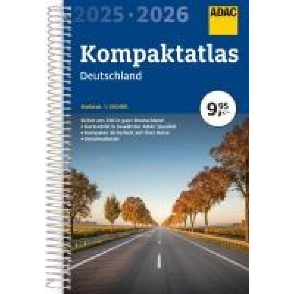 ADAC Kompaktatlas 2025/2026 Deutschland 1:250.000