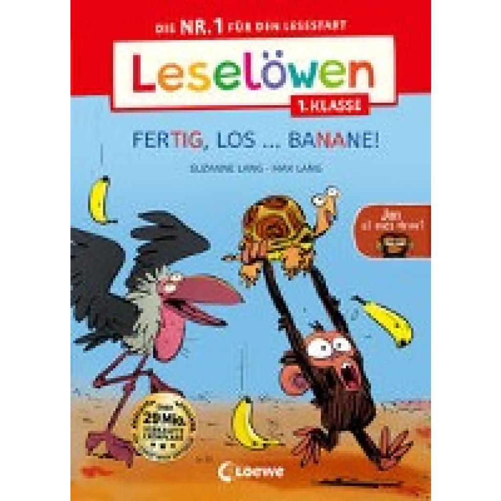 9783743215863 - Leselöwen 1 Klasse   Leselöwen 1 Klasse - Jim ist mies drauf - Fertig los  Banane! (Großbuchstaben) - Suzanne Lang Gebunden