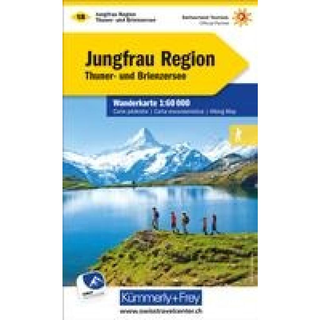 KuF Schweiz Wanderkarte 18 Jungfrau Region 1 : 60 000