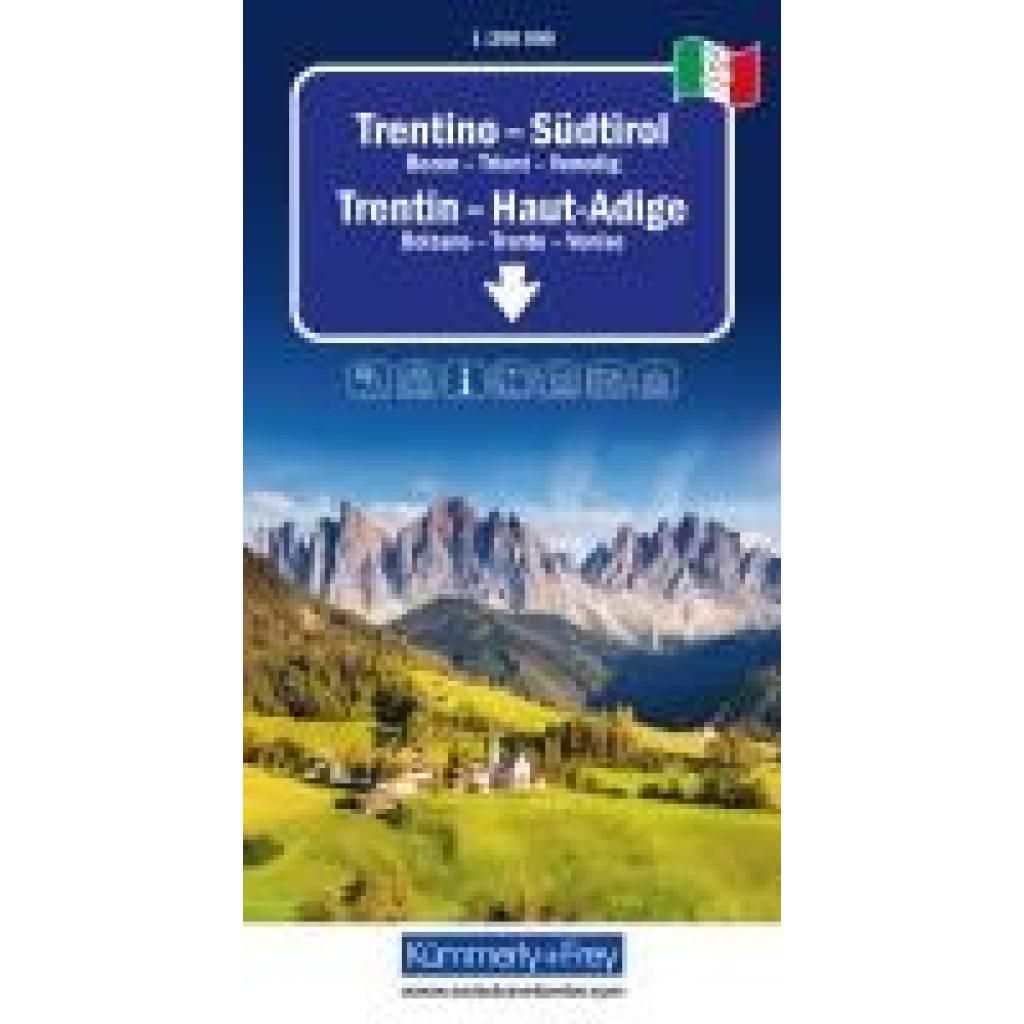 Kümmerly+Frey Regional-Strassenkarte 3 Trentino, Südtirol 1:200.000