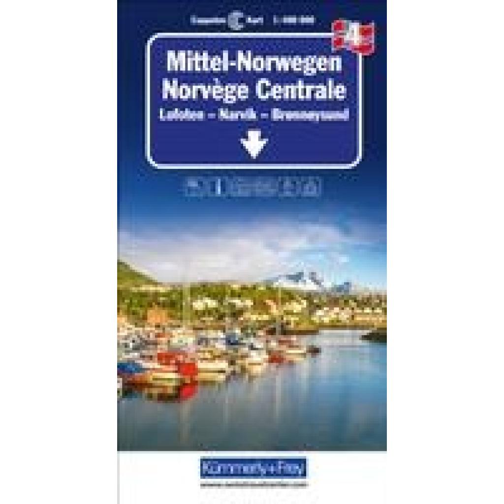 Mittel-Norwegen Nr. 04 Regionalkarte Norwegen 1:400 000