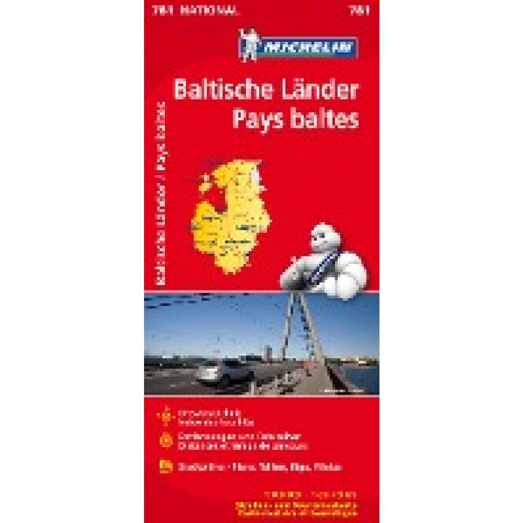 Michelin Baltische Länder (Estland, Lettland und Litauen) 1 : 500 000