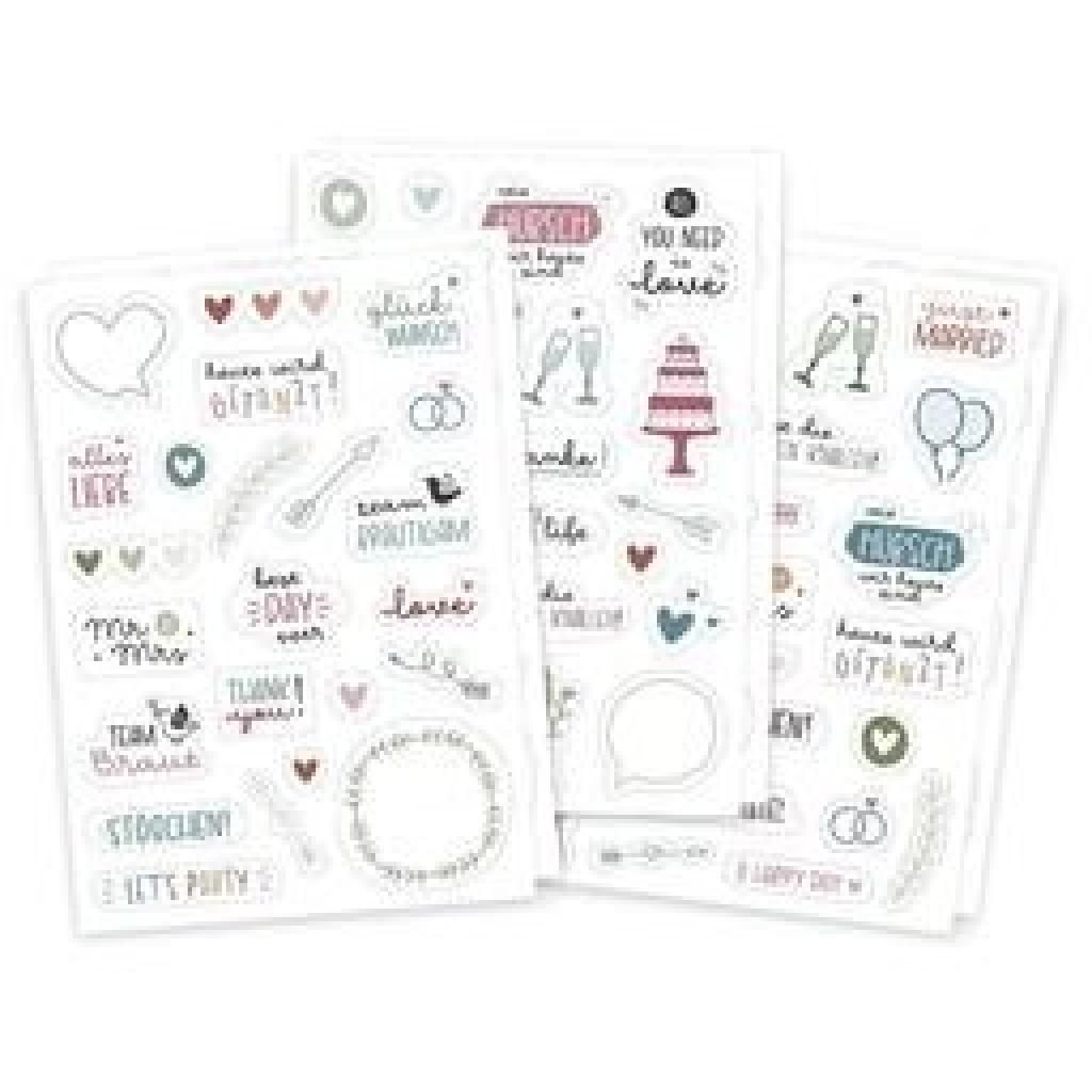 Sticker-Set Hochzeit