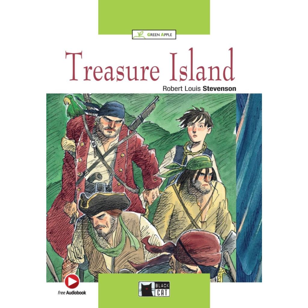 9783125000582 - Black Cat Green Apple   Treasure Island w Audio-CD - Robert Louis Stevenson Kartoniert (TB)