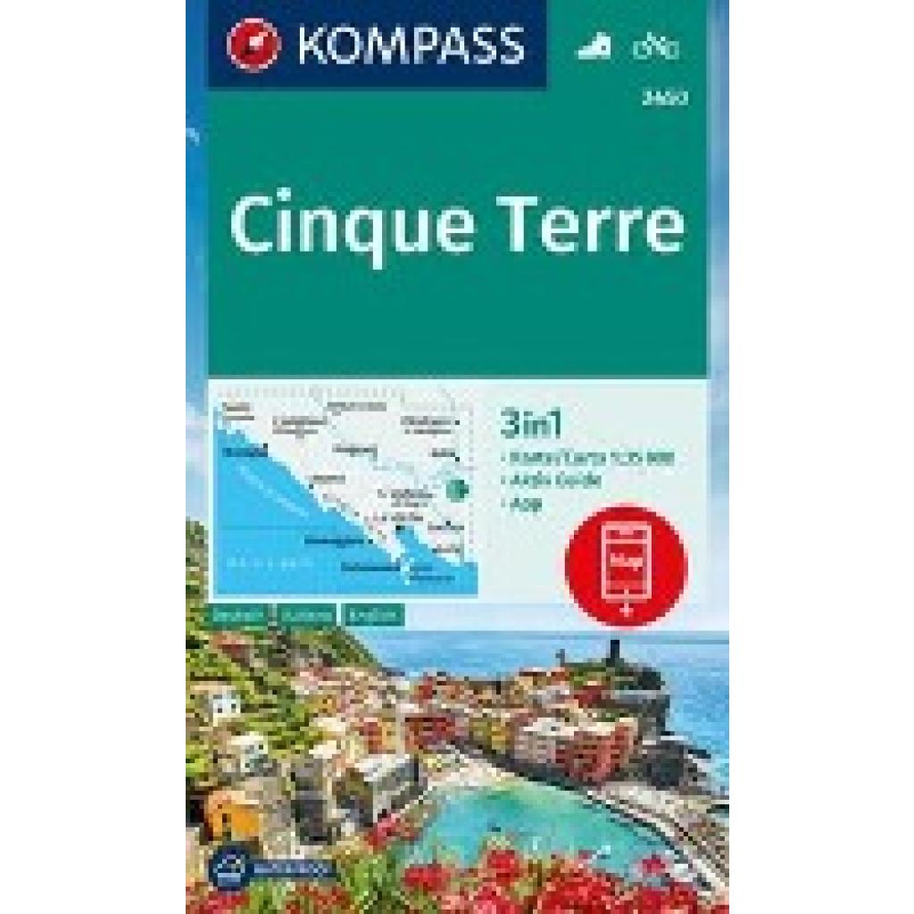 KOMPASS Wanderkarte 2450 Cinque Terre 1:35.000