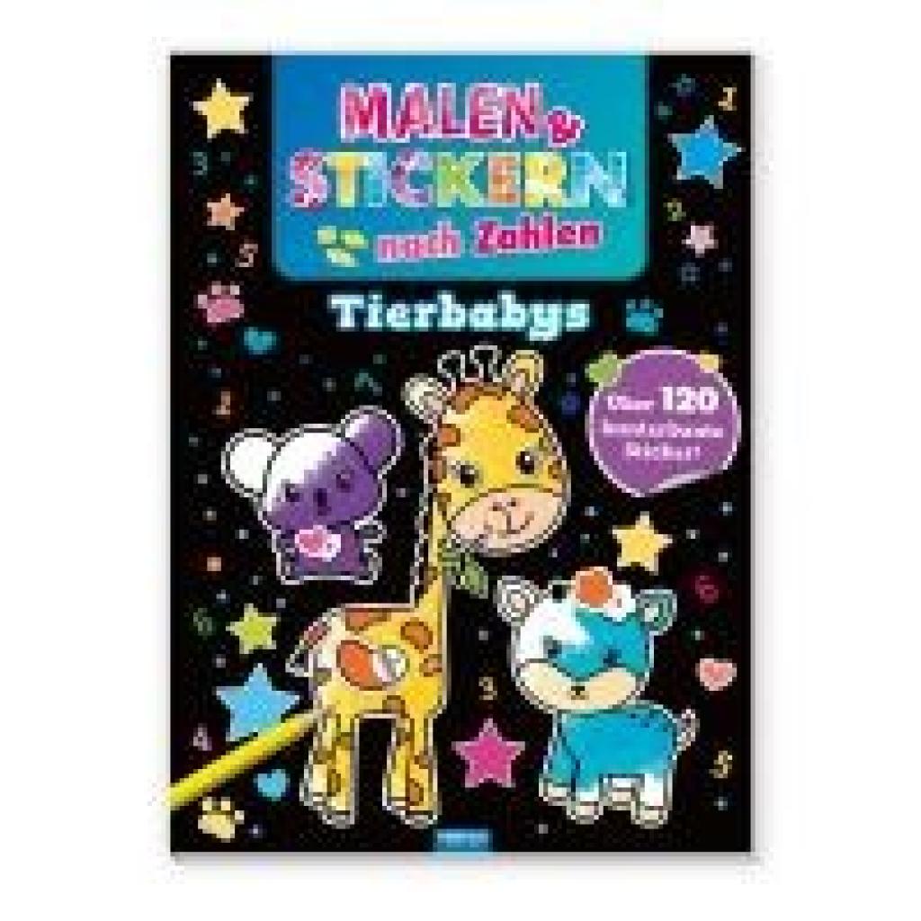 9783988023414 - Trötsch Beschäftigungsbuch Malbuch Malen und Stickern nach Zahlen Tierbabys 9783988023414 - Trötsch Beschäftigungsbuch Malbuch Malen und Stickern nach Zahlen Tierbabys