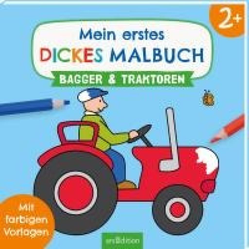 9783845855103 - Mein erstes dickes Malbuch ab 2 - Bagger und Traktoren Kartoniert (TB)