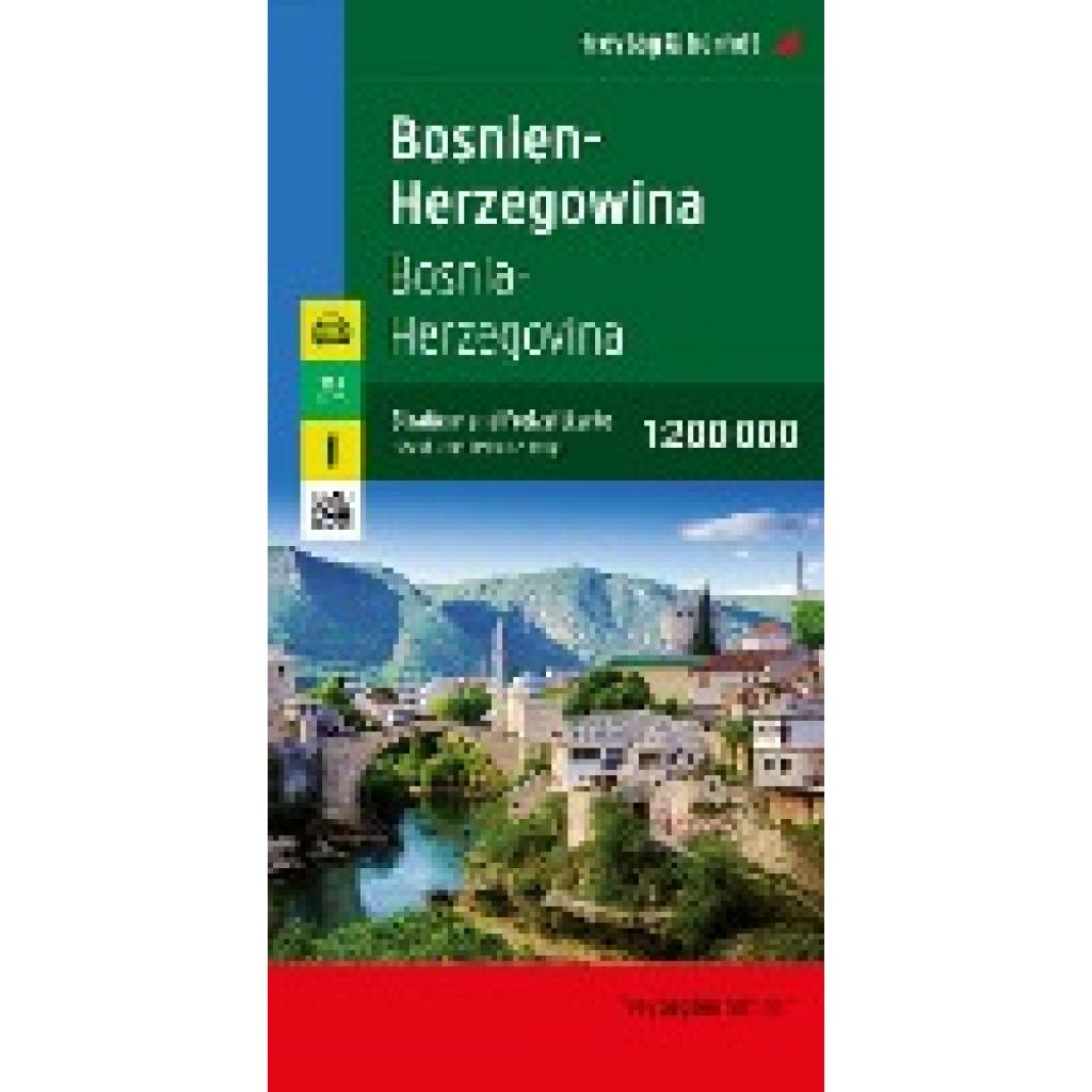 Bosnien-Herzegowina, Straßen- und Freizeitkarte 1:200.000, freytag & berndt