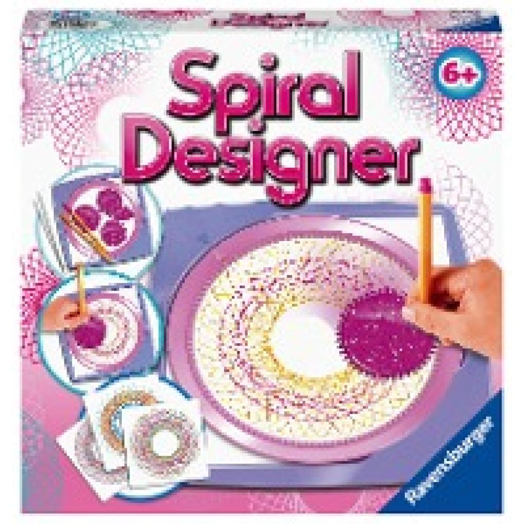 Ravensburger Spiral-Designer Girls 29027, Zeichnen lernen für Kinder ab 6 Jahren, Zeichen-Set mit Schablonen für farbenf