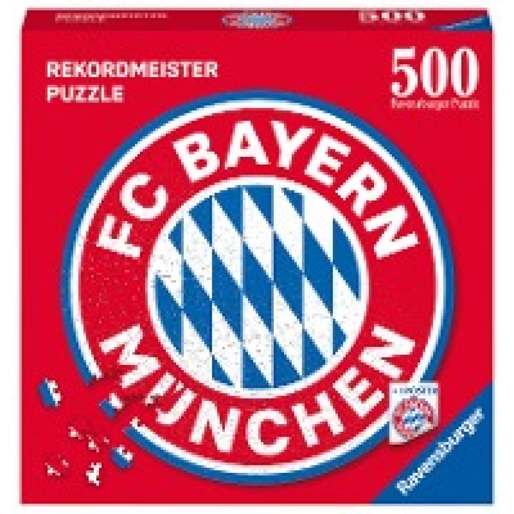 Ravensburger Puzzle 17452 - FC Bayern Logo - 500 Teile FC Bayern München Rundpuzzle für Erwachsene und Kinder ab 14 Jahr