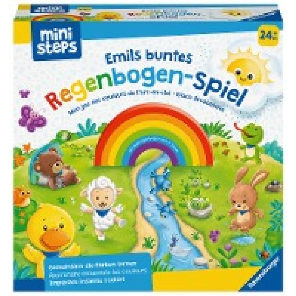 Ravensburger ministeps 4582 Emils buntes Regenbogen-Spiel, erstes Spiel zum Farbenlernen, Spielzeug ab 2 Jahren