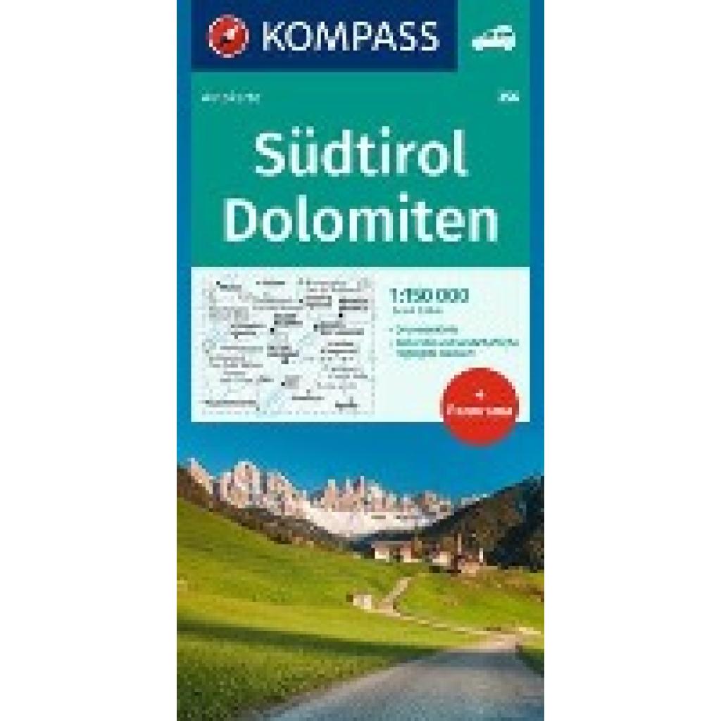 KOMPASS Autokarte Südtirol, Dolomiten 1:150.000