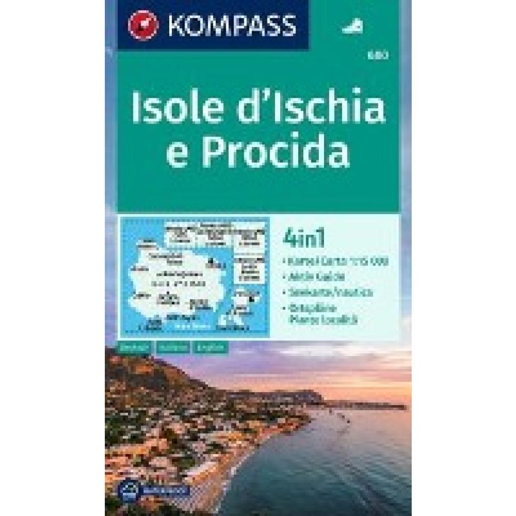 KOMPASS Wanderkarte 680 Isole d' Ischia e Procida 1:15.000