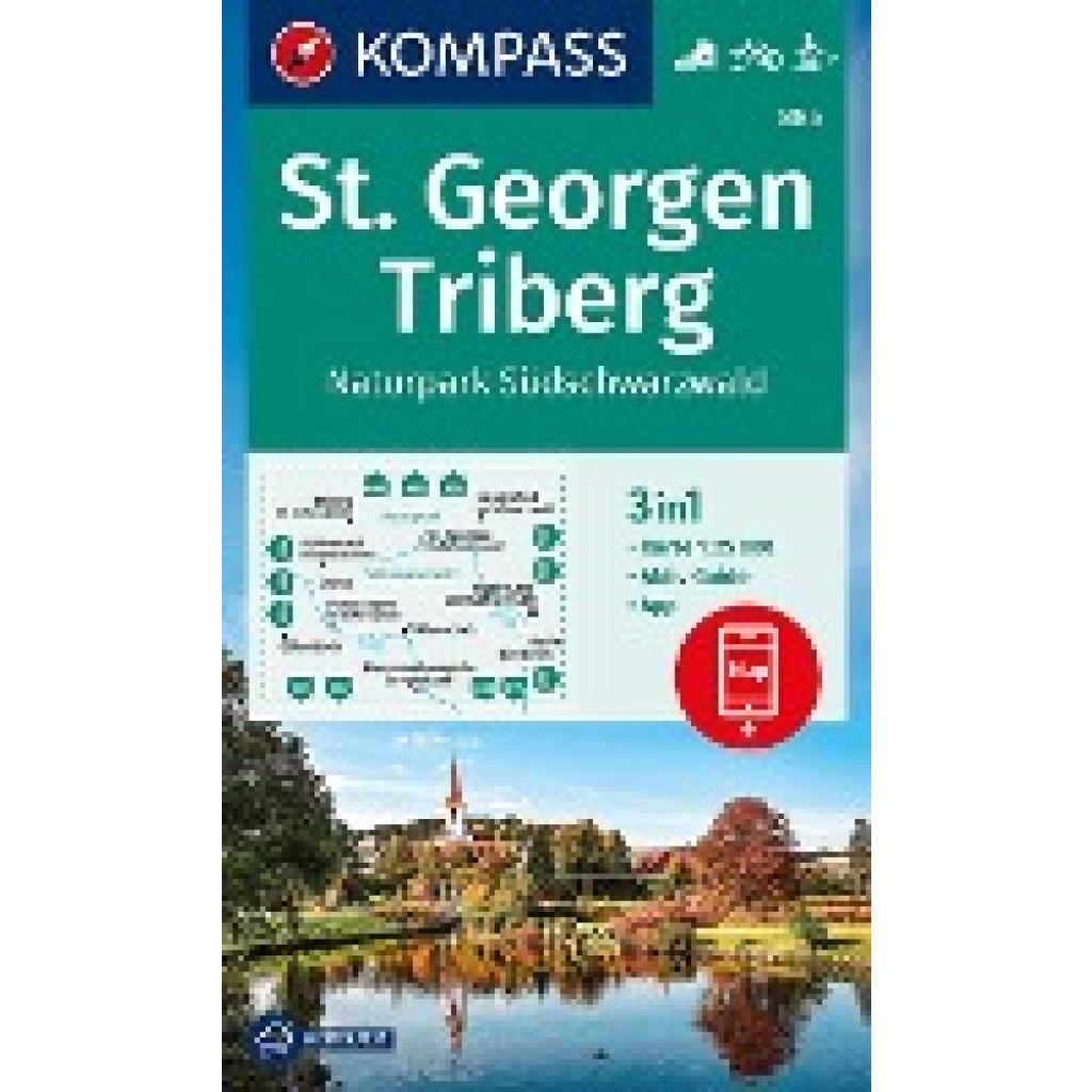 KOMPASS Wanderkarte 885 St. Georgen, Triberg, Naturpark Südschwarzwald 1:25.000