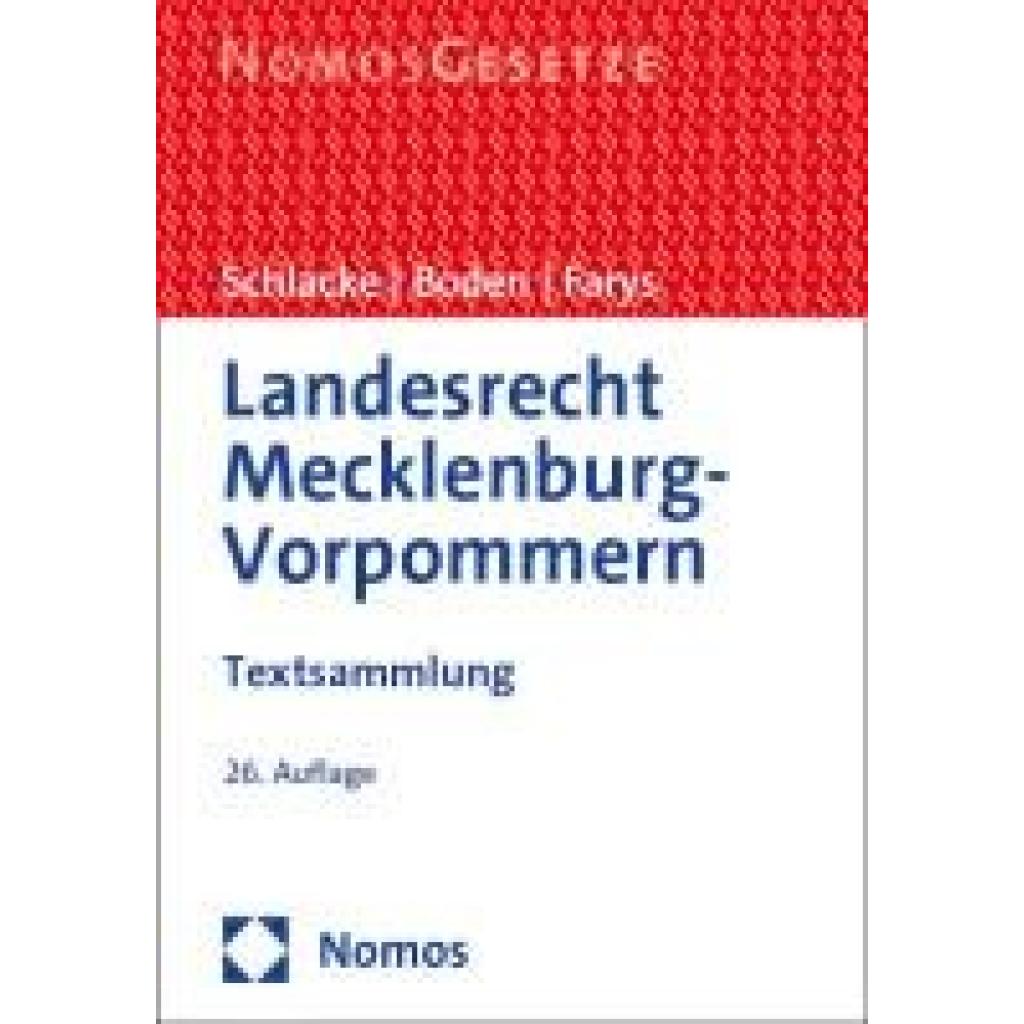 9783756009268 - Landesrecht Mecklenburg-Vorpommern 9783756009268 - Landesrecht Mecklenburg-Vorpommern