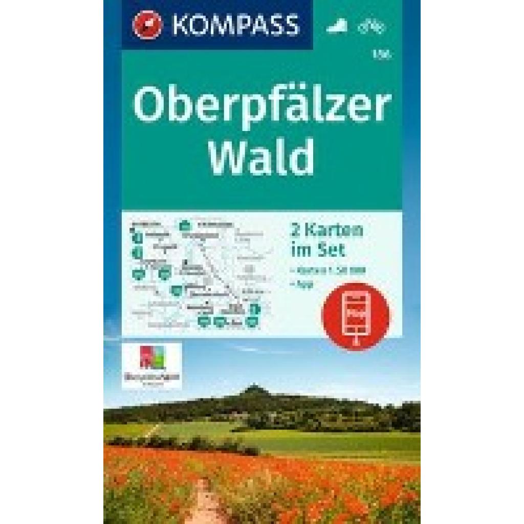 KOMPASS Wanderkarten-Set 186 Oberpfälzer Wald (2 Karten) 1:50.000