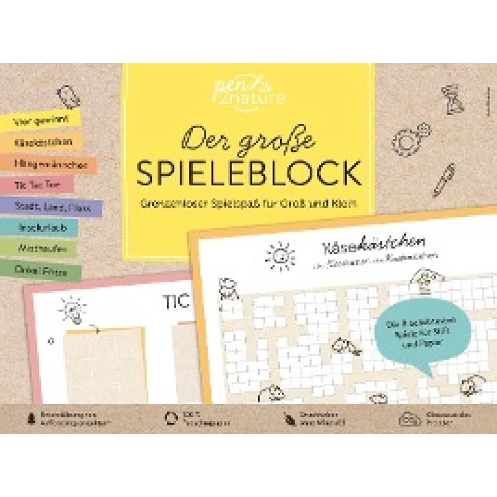 pen2nature: Der große Spieleblock. Umweltfreundlicher Spielspaß für Groß und Klein