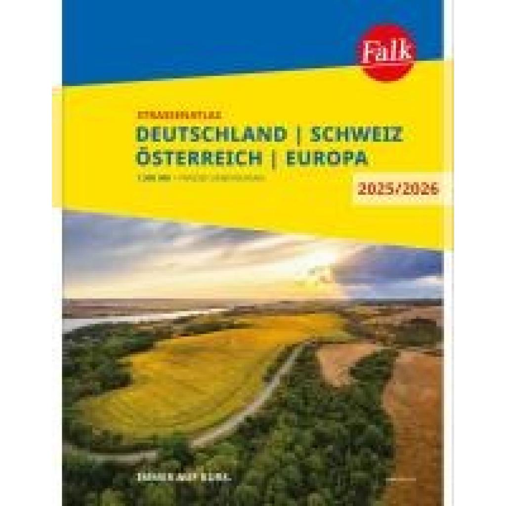 Falk Straßenatlas 2025/2026 Deutschland, Schweiz, Österreich 1:300.000