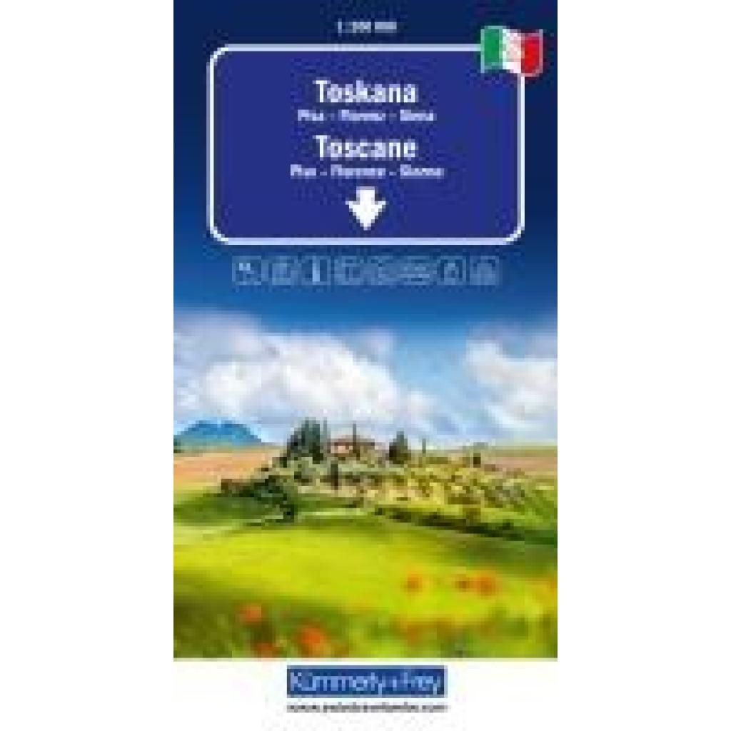 Kümmerly+Frey Regional-Strassenkarte 8 Toskana 1:200.000