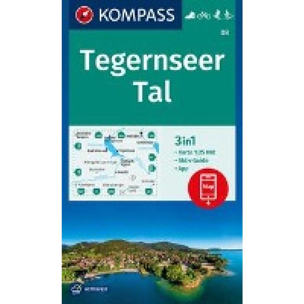 KOMPASS Wanderkarte 08 Tegernseer Tal 1:25.000