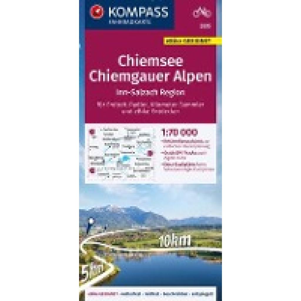 KOMPASS Fahrradkarte 3335 Chiemsee - Chiemgauer Alpen 1:70.000