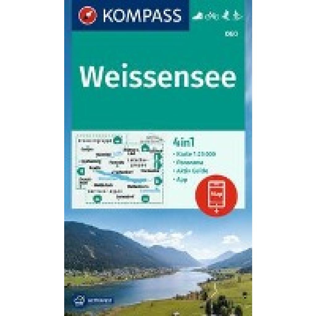 KOMPASS Wanderkarte 060 Weissensee 1:25.000