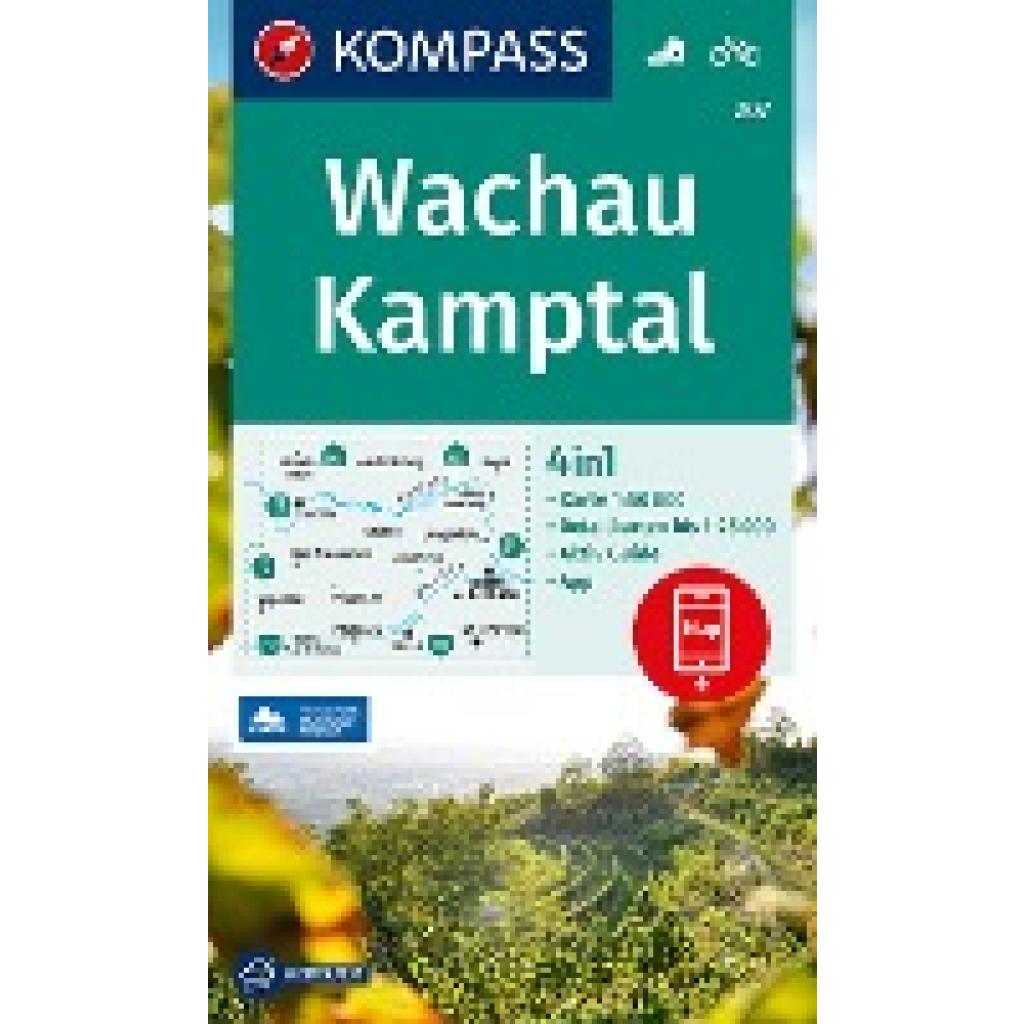 KOMPASS Wanderkarte 207 Wachau, Kamptal 1:50.000