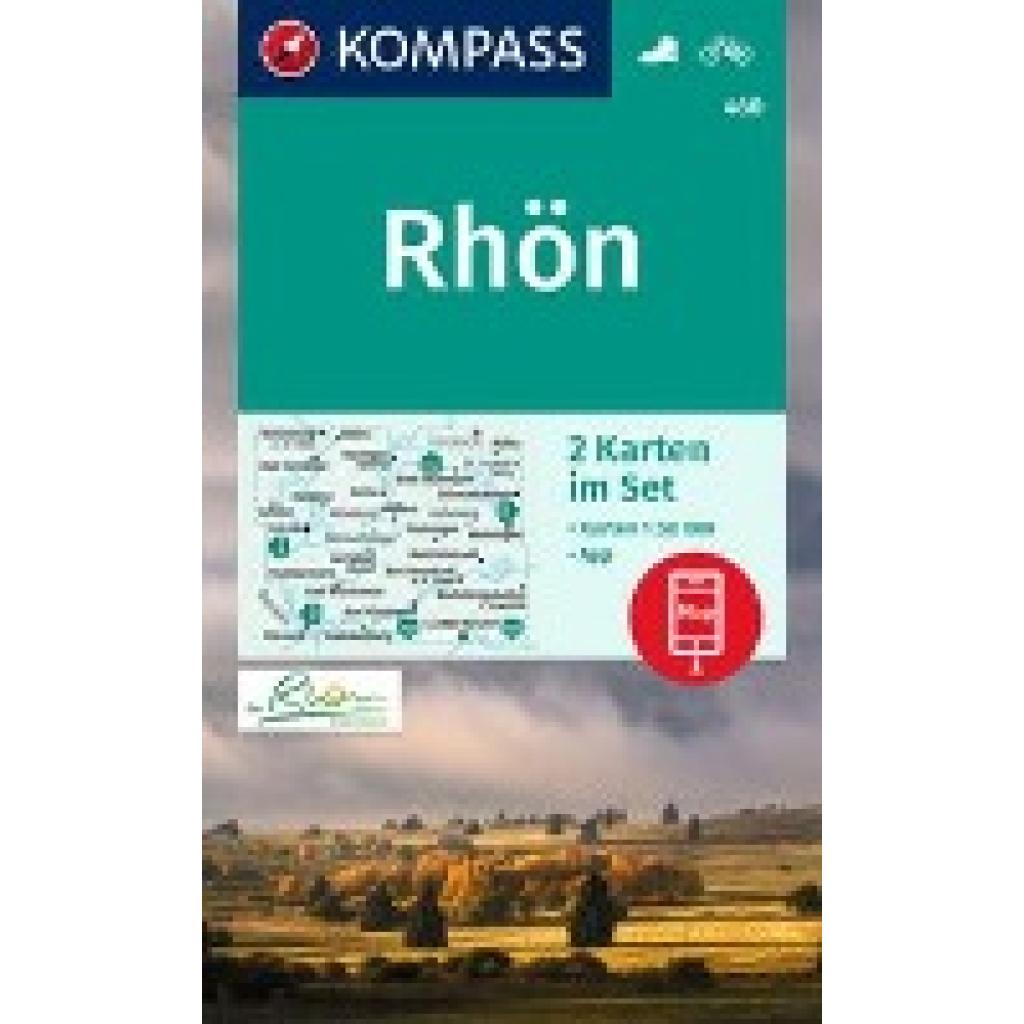 KOMPASS Wanderkarten-Set 460 Rhön, Fulda (2 Karten) 1:50.000