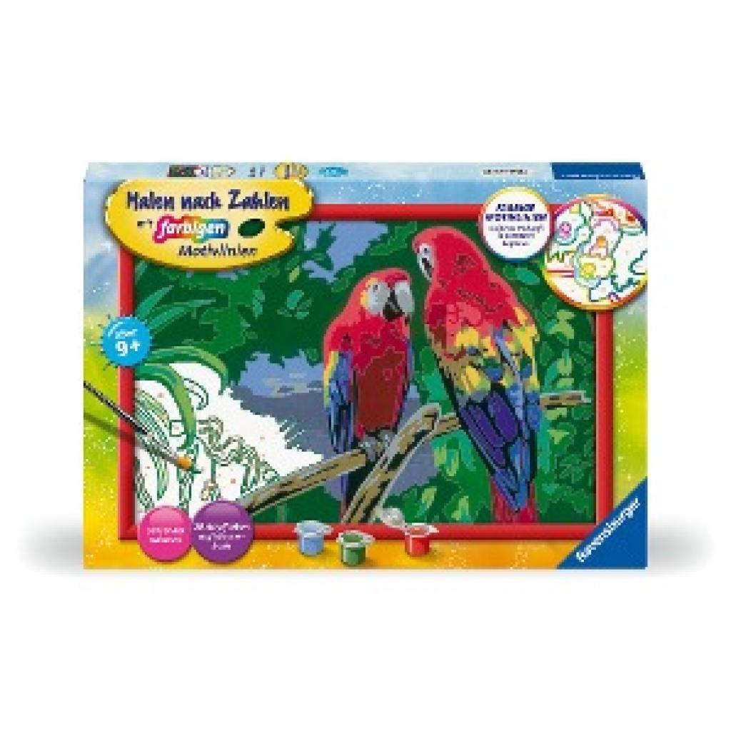 4005556237708 - Malen nach Zahlen RAVENSBURGER Bunte Papageien bunt Malvorlagen KinderB21cm H31cm Made in Europe B21cm H31cm 4005556237708 - Malen nach Zahlen RAVENSBURGER Bunte Papageien bunt Malvorlagen KinderB21cm H31cm Made in Europe B21cm H31cm