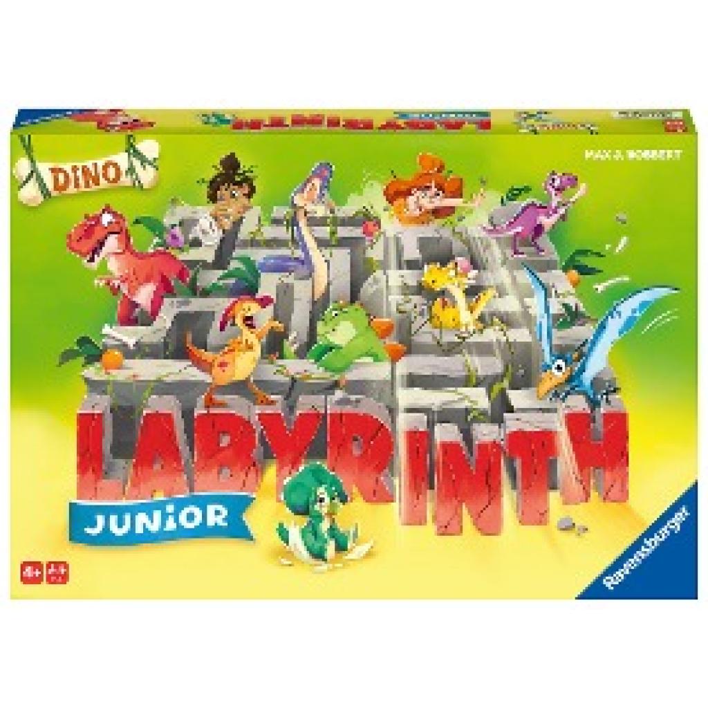 Kobbert, Max: Ravensburger® 20980 - Dino Junior Labyrinth - Familienklassiker für die Kleinen, Spiel für Kinder ab 4 Jah
