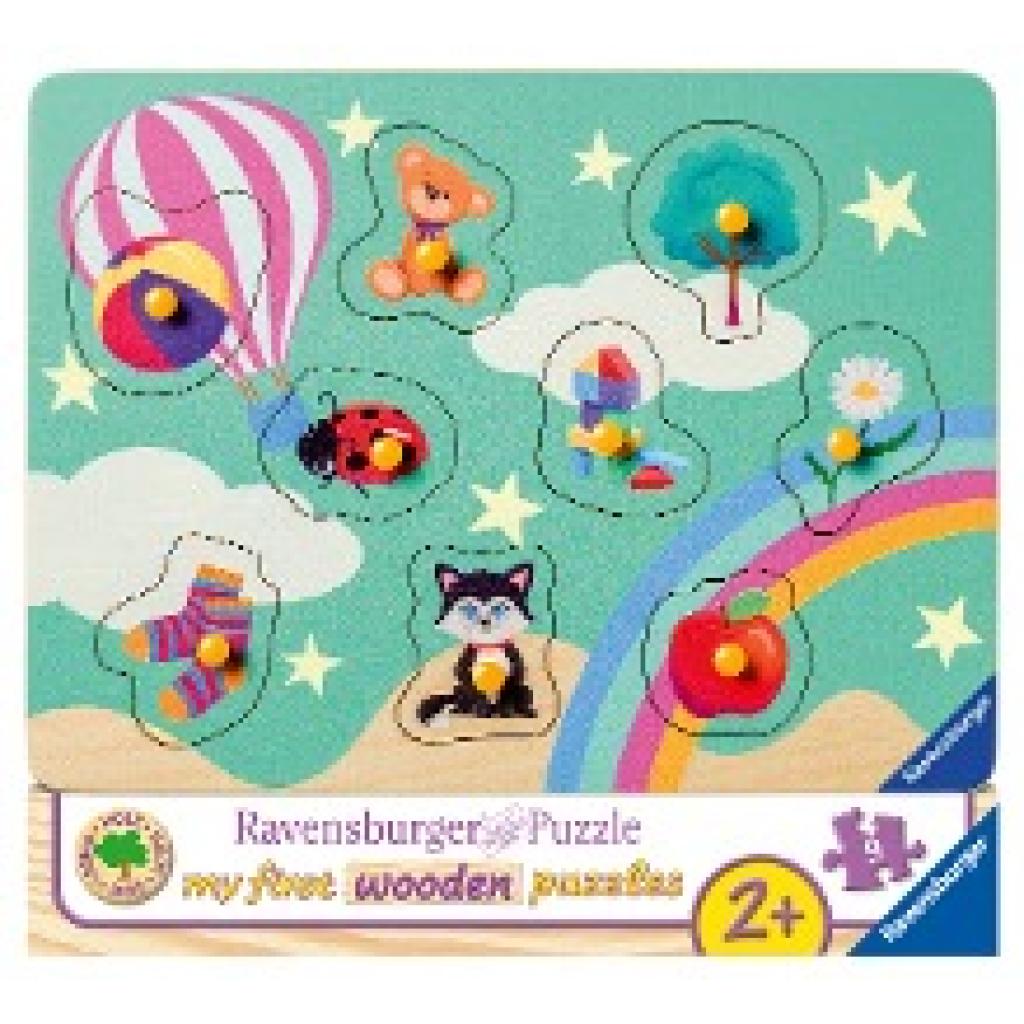 Ravensburger Kinderpuzzle - 03144 Meine ersten Dinge - my first wooden puzzle mit 9 Teilen - Puzzle für Kinder ab 2 Jahr