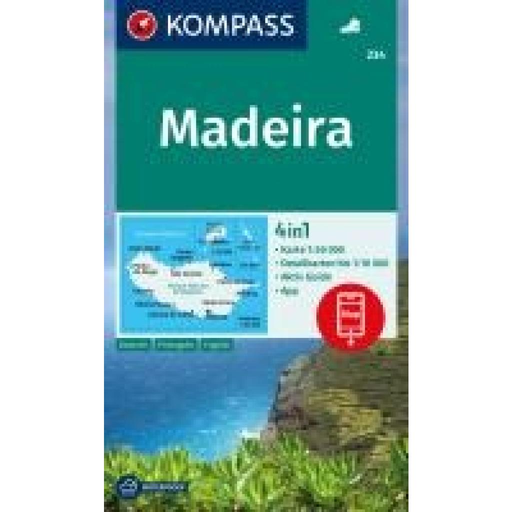 KOMPASS Wanderkarte 234 Madeira 1:50.000