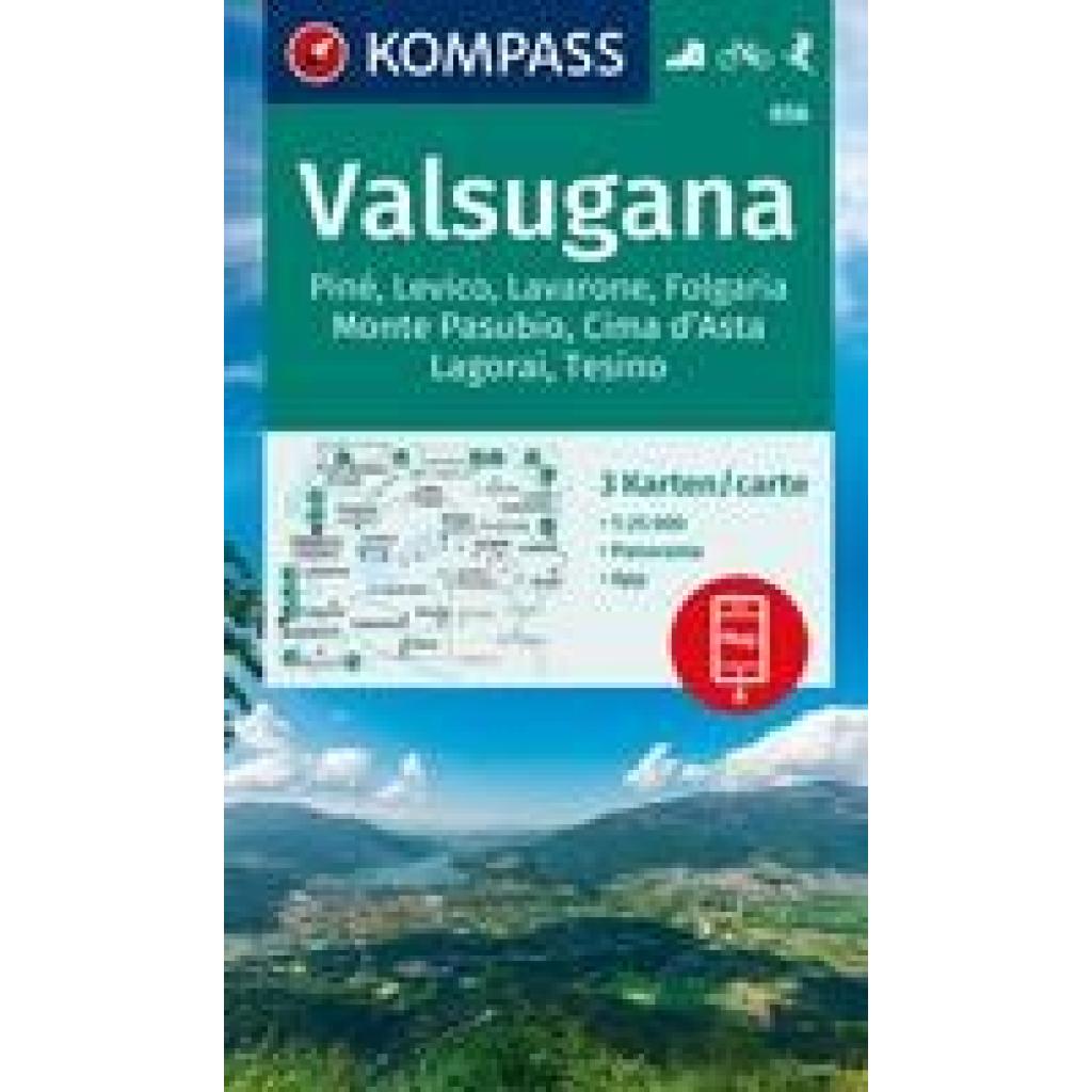 KOMPASS Wanderkarten-Set 656 Valsugana, Pine, Levico, Lavarone, Folgaria, Monte Pasubio, Cima d'Asta, Lagorai, Tesino (3